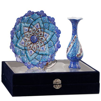 Minakari plate and vase gift box