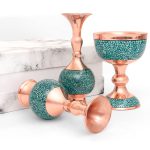 Sangab and turquoise vase service