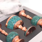 Sangab and turquoise vase service
